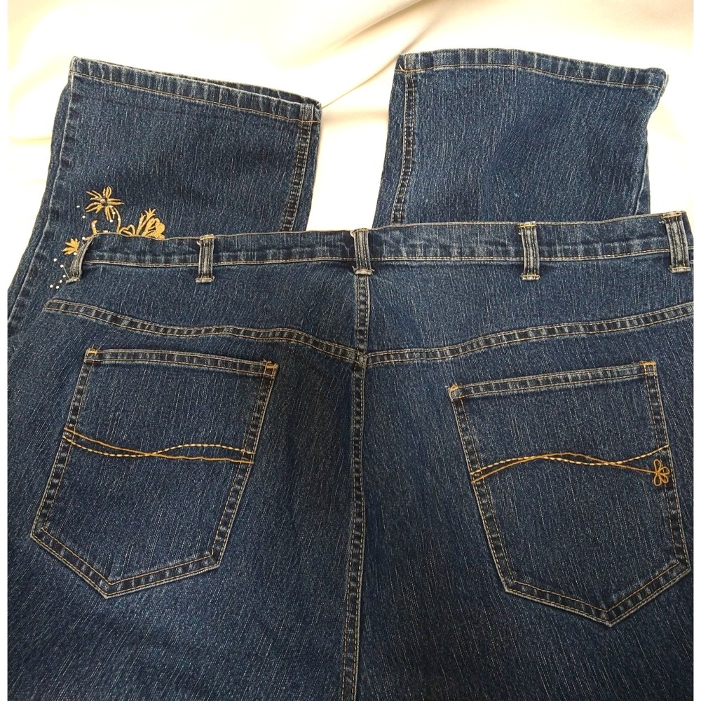 womens "LIZ & ME" SIGNATURE DENIUM CAPRIS, EMBROIDERED STYLING, SIZE 20WP‎ - Picture 14 of 16